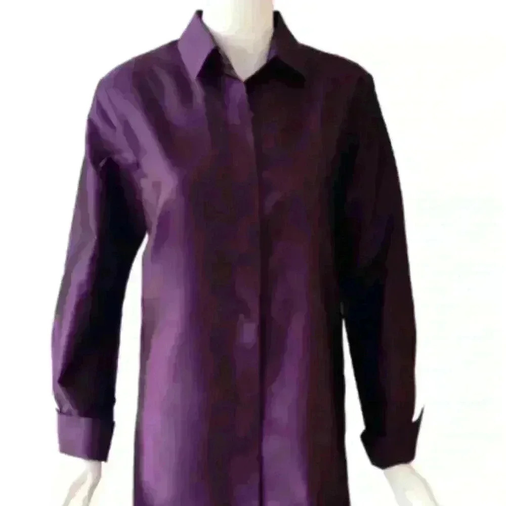 100% Silk Charlotte Kellogg Barbara Blouse - Picture 2 of 7